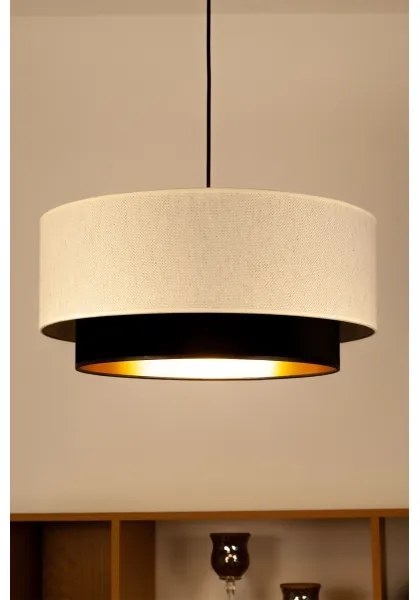 Lampadario a cavo NATIA 1xE27/60W/230V bianco/nero
