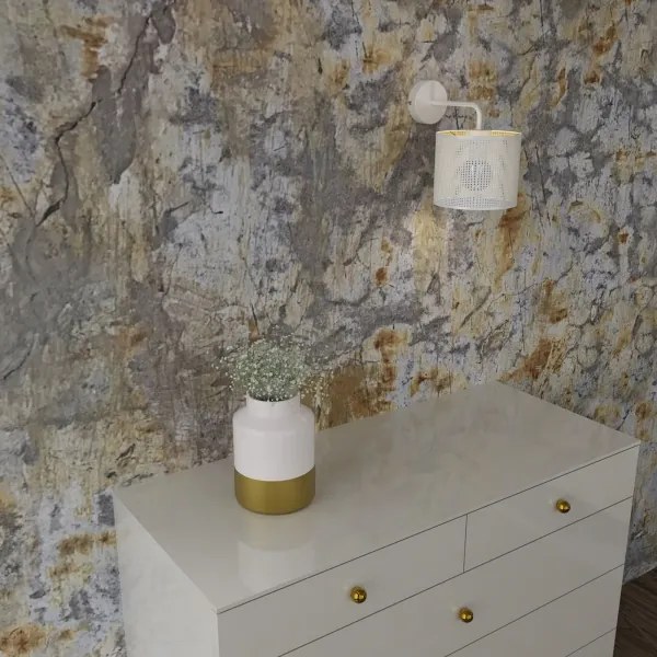 Applique LOFT SHADE 1xE27/60W/230V bianco/oro