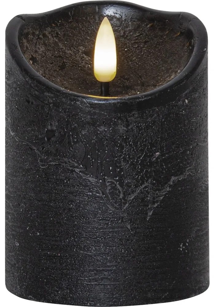 Candela LED in cera nera, altezza 10 cm Flamme Rustic - Star Trading