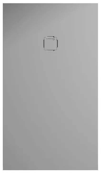 Piatto doccia 100x120 in marmoresina cemento con griglia in acciaio inox Harmony