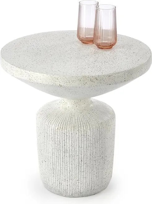 Tavolino da caffè Giza in bianco - H53 cm