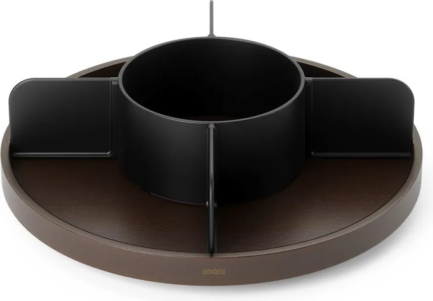 Organizer da bagno rotante in legno nero per cosmetici Bellwood - Umbra