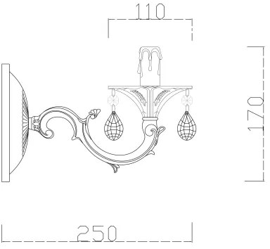 Brilagi - Applique CLASSIC 1xE14/60W/230V color crema/patina