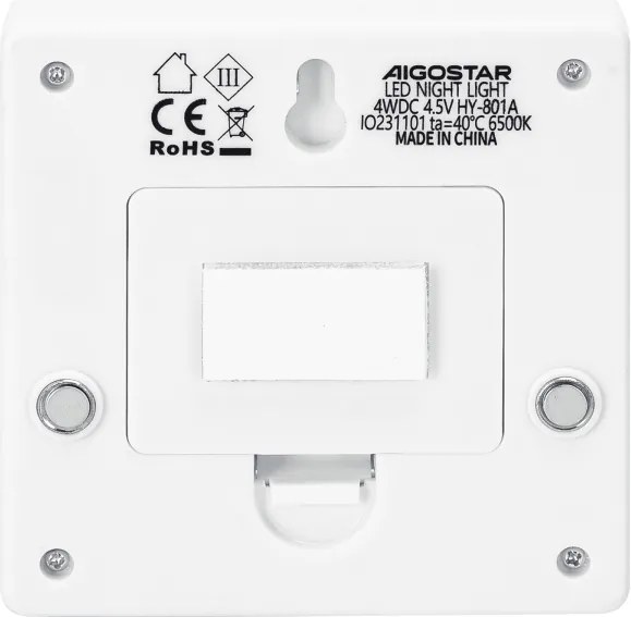 Aigostar - Lampada da notte portatile a LED/3xAAA 6500K