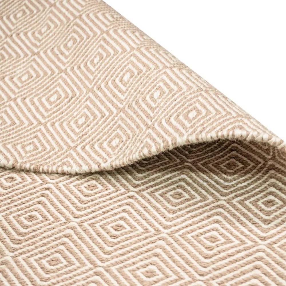 Tappeto per esterni bifacciale crema in plastica riciclata, 160 x 230 cm Solitaire - Green Decore