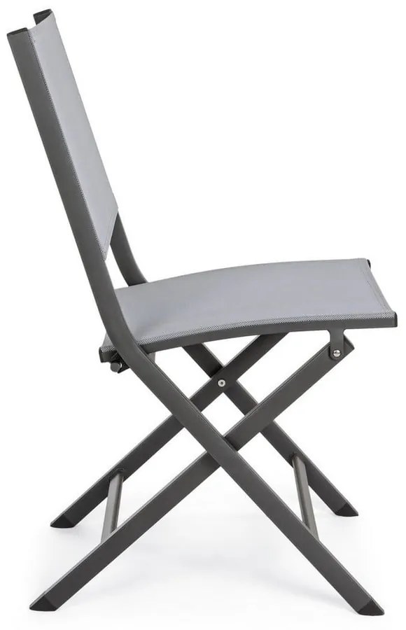 Sedia da esterno grigia in metallo Elin – Bizzotto