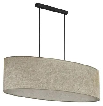 Duolla - Lampadario a sospensione con filo OVAL 2xE27/15W/230V marrone