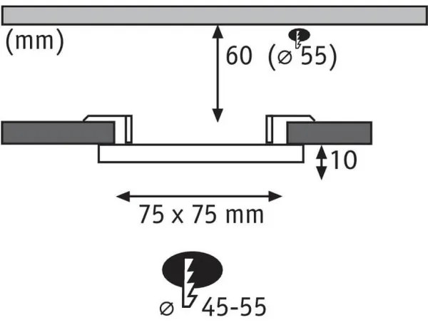 Paulmann 92387 - LED/4,5W IP44 Lampada da incasso da bagno VARIFIT 230V