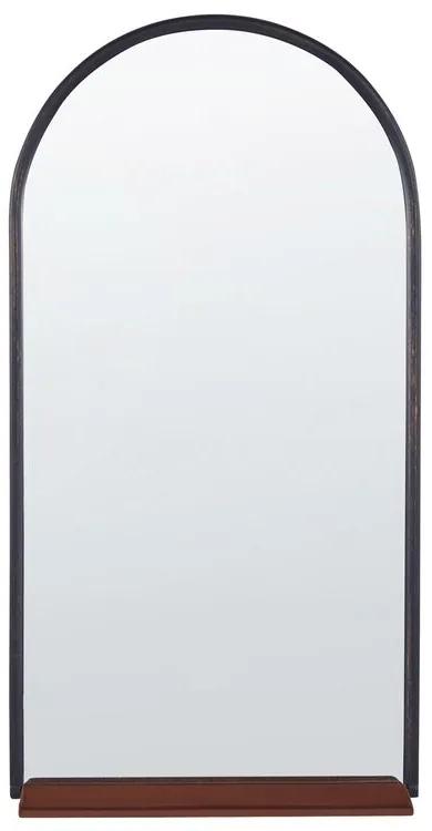 Specchio da parete argento nero e rame 40 x 67 cm DOMME Beliani