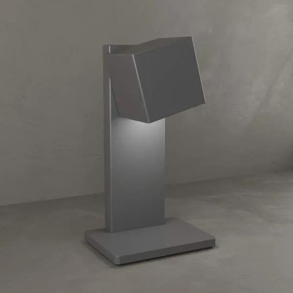 Lampada Scrivania-Ufficio Moderna Plate Metallo Grigio Antracite 1 Luce Gx53