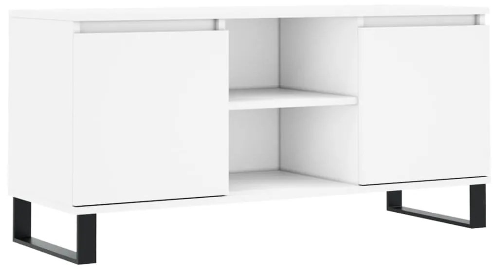 Mobile porta tv bianco 104x35x50 cm in legno multistrato