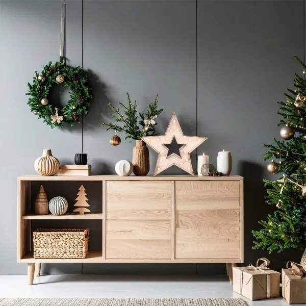 Brilagi - Decorazione natalizia a LED, 2x AA, 38x40 cm, stella