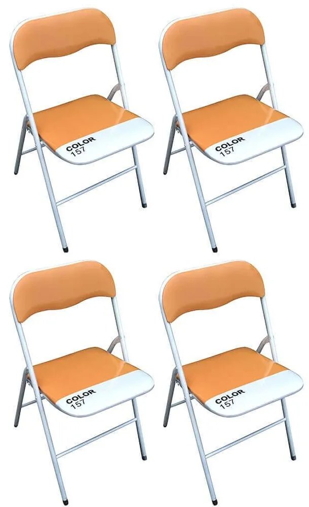 LUCIE - sedia pieghevole salvaspazio set da 4 bicolor