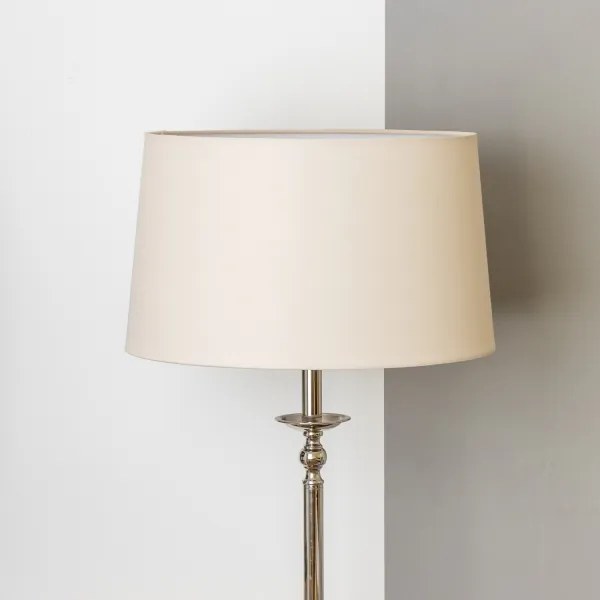 Brilagi - Lampada da terra LED CERIA 1xE27/60W/230V Ø 45 cm cromo lucido/beige