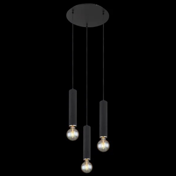Globo 15499-3H - Lampadario a sospensione con filo MARION 3xE27/60W/230V legno nero