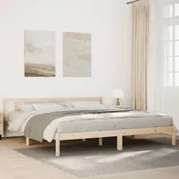 Letto Extra Lungo senza Materasso 180x210 cm in Legno di Pino 852438