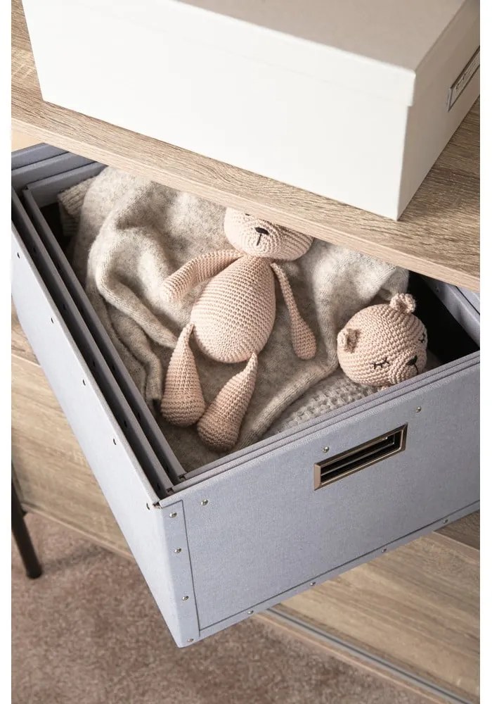 Set di 3 scatole di cartone grigio chiaro Ture - Bigso Box of Sweden