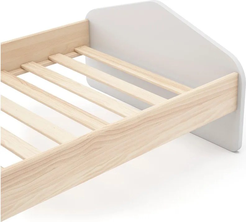 Letto per bambini bianco/naturale in pino 90x190 cm Estefania - Marckeric