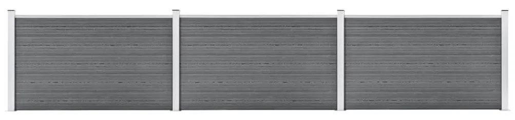 Recinzione Da Giardino İn Wpc 526x106 Cm Grigia /
