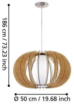 Eglo 95599 - Lampadario STELLATO 1 1xE27/60W/230V