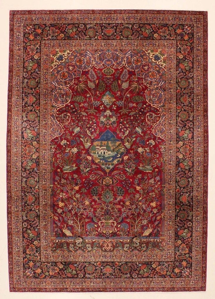 Kashan Tappeto 310x220 (Iran) Annodato A Mano