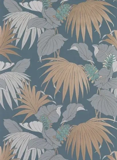 Tapete Vernazza von Osborne & Little - Teal/ Grey/ Copper