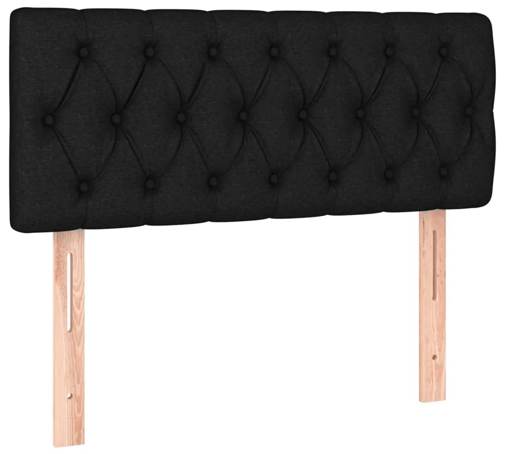 Testiere nero 100 x 7 x 78/88 cm in tessuto