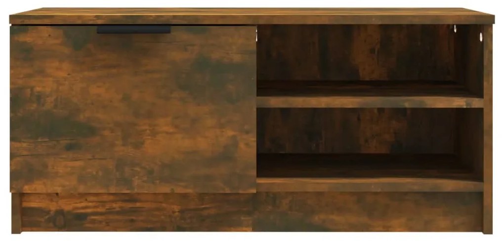 Mobili tv 2 pz rovere fumo 80x35x36,5 cm in legno multistrato