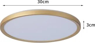 Brilagi - Lampada da bagno a LED ULTRA SLIM 18W/230V Ø 30 cm, dorata, IP54