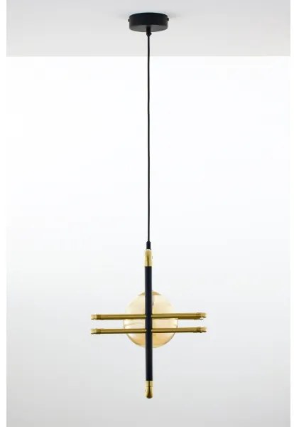 Jupiter 2025 - Lampadario a sospensione con filo FIORI 1xG9/10W/230V nero/oro/beige