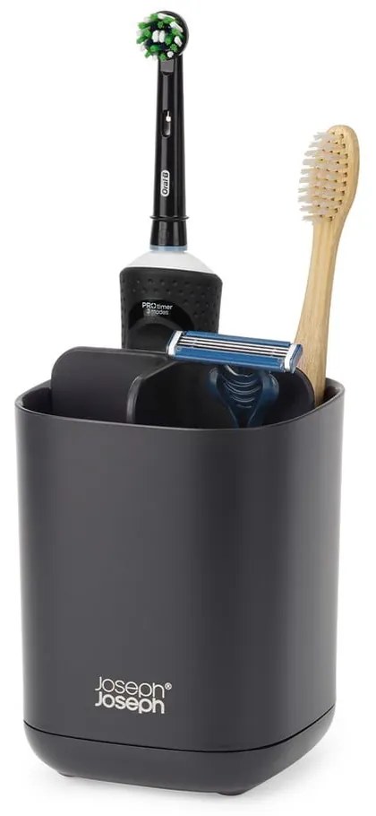 Portaspazzolini in plastica nero EasyStore - Joseph Joseph