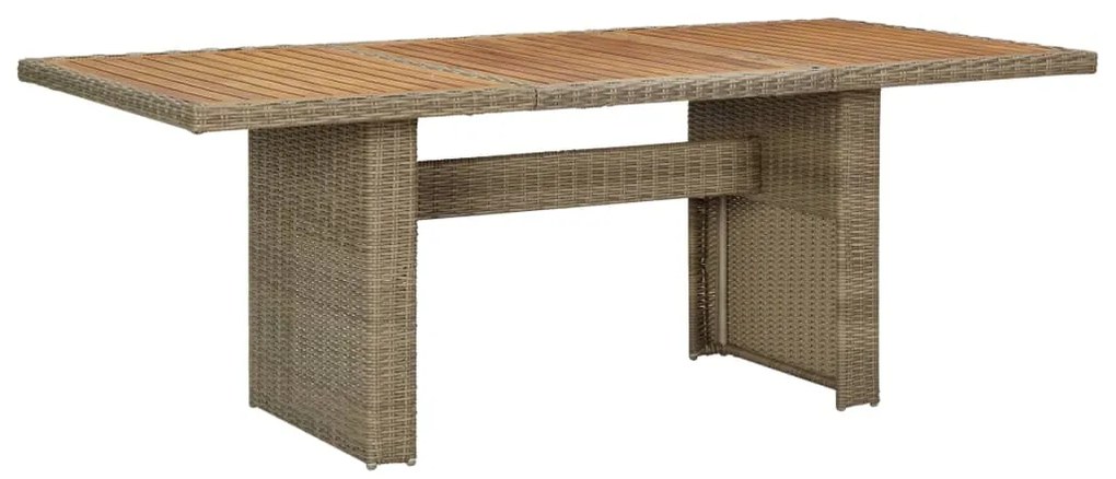 Tavolo da giardino marrone 200x100x74 cm in polyrattan