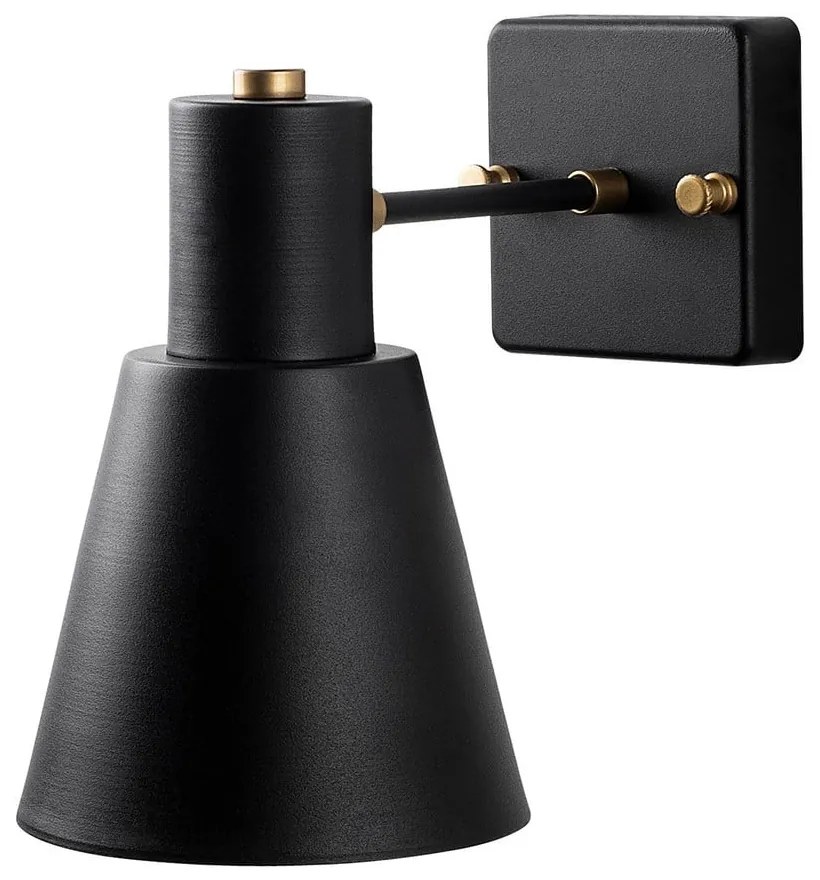 Lampada da parete in nero e oro ø 14 cm Funnel - Opviq lights