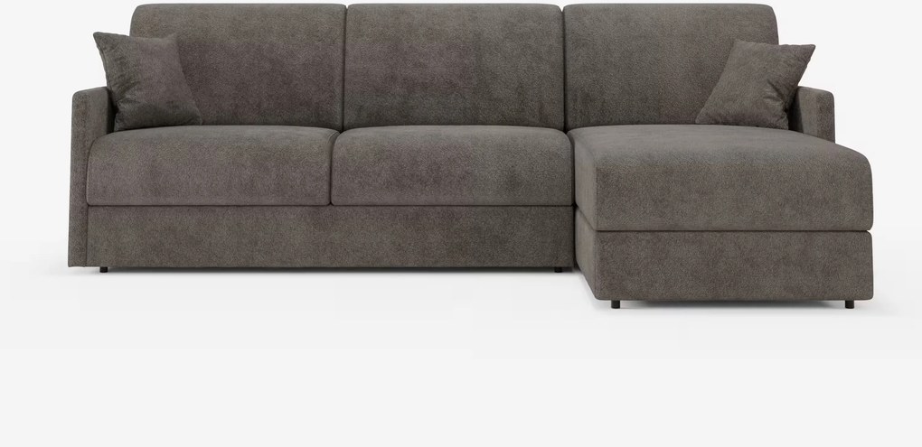 Tommy Divano Letto con penisola contenitore - design minimal e sfoderabile in tessuto smacchiabile simil cotone T33