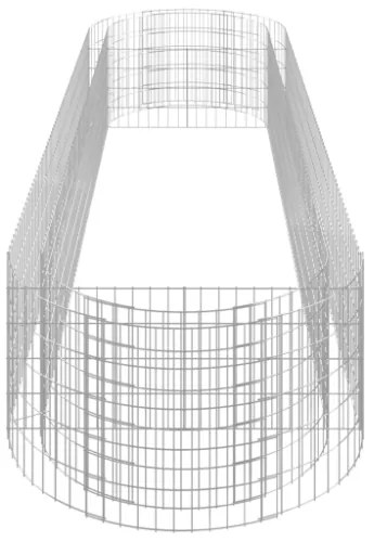 Gabbione con Letto Rialzato in Ferro Zincato 400x100x50 cm