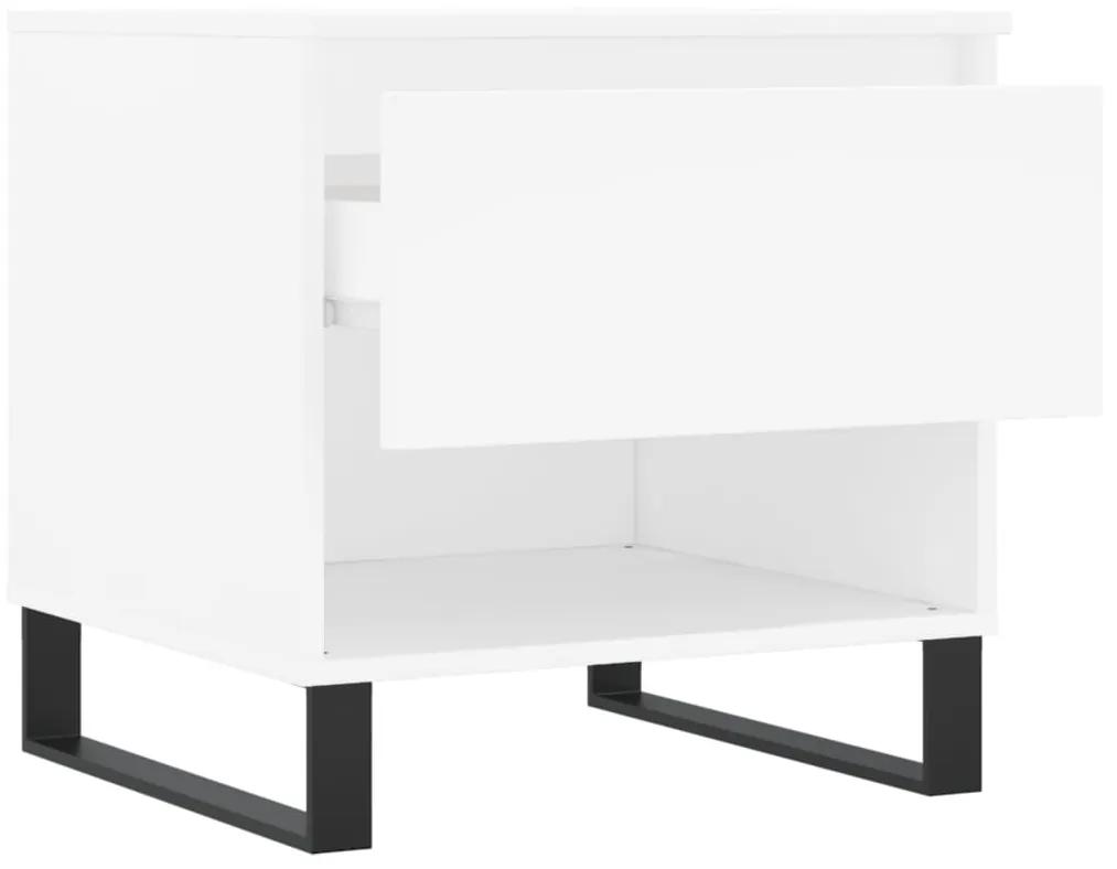 Tavolino da Salotto Bianco 50x46x50 cm in Legno Multistrato