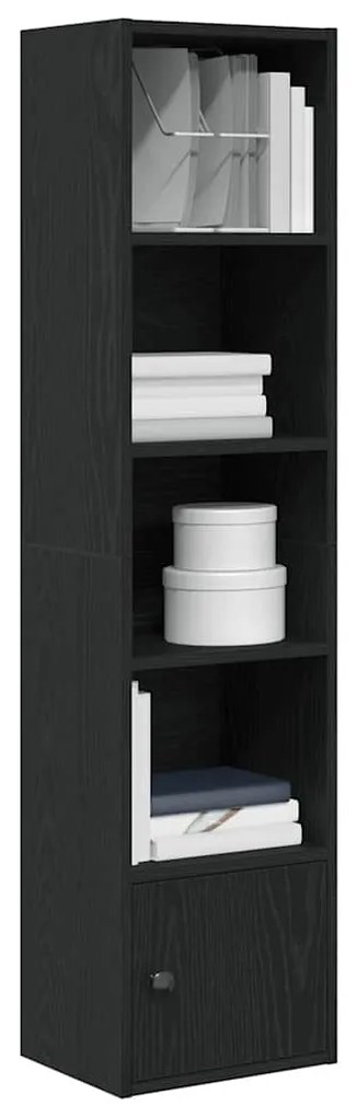 Libreria Rovere Nero 31x24x127 Cm İn Legno Multistrato /