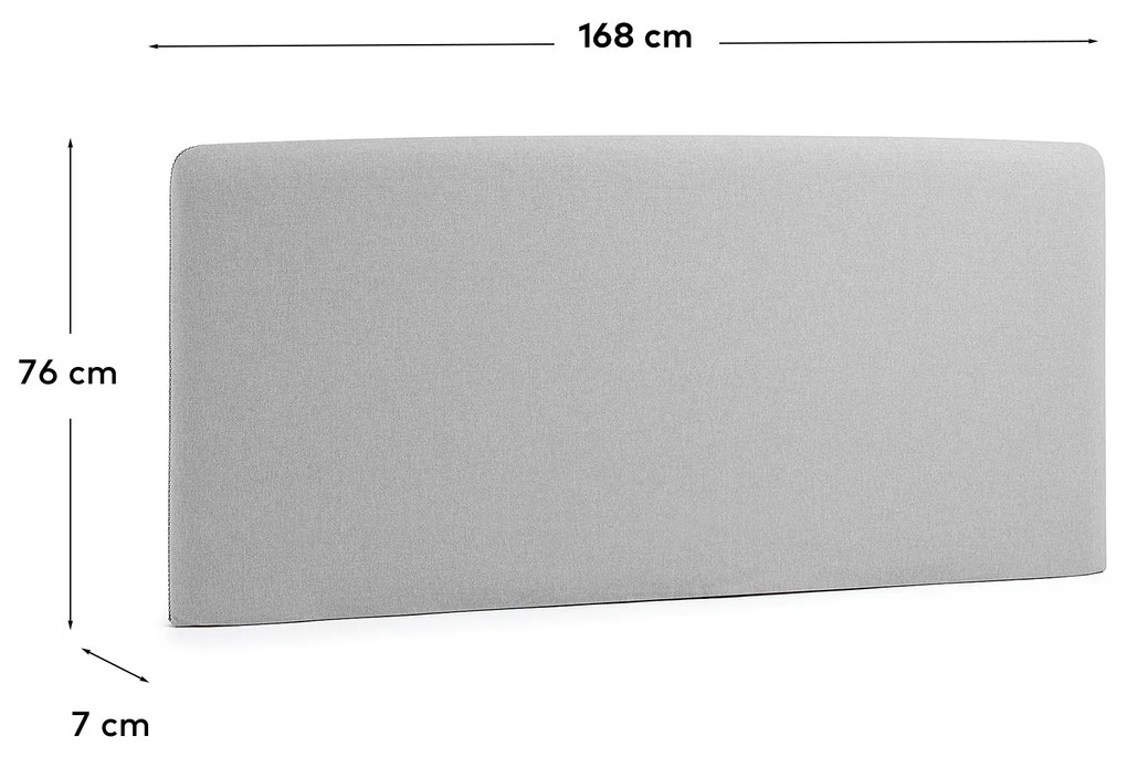 Kave Home - Fodera per testiera Dyla grigia per letto 150 cm