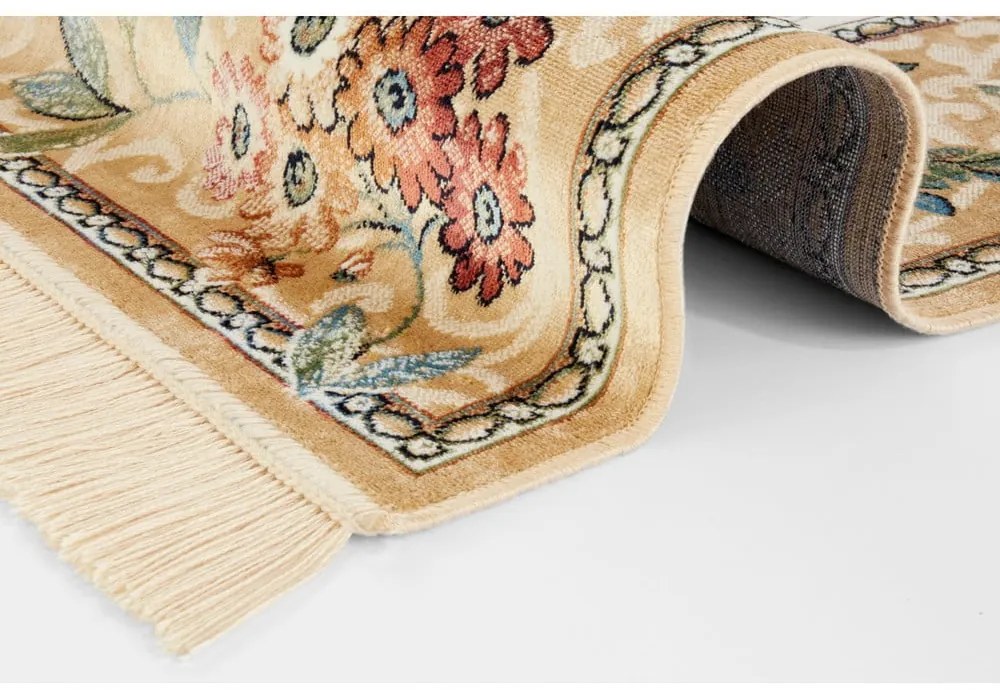 Tappeto in viscosa beige 195x300 cm Oriental - Nouristan