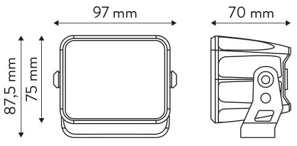 LED Faretto per macchina DUO BLACK LED/40W/9-36V IP69 6000K quadrato