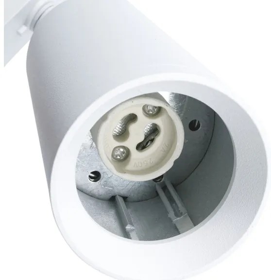 Faretto per sistema a binario MICA 1xGU10/25W/230V trifase bianco