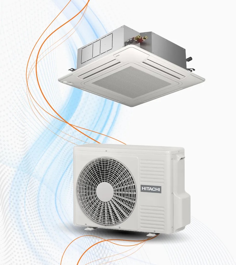 Climatizzatore Hitachi Cassetta 4 Vie Mono Inverter R-32 WiFi, 21.000