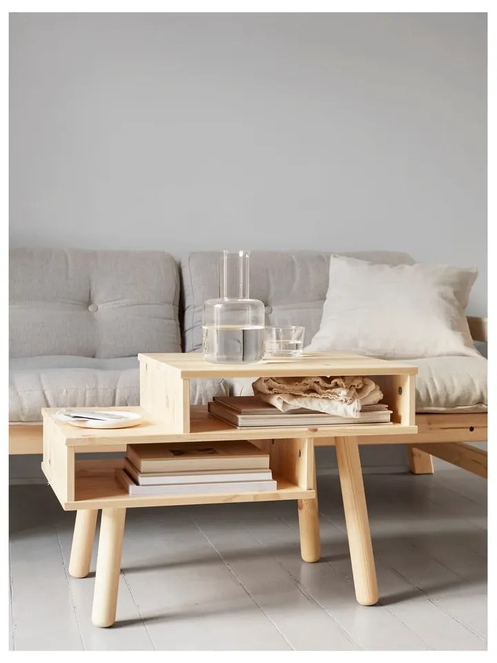 Tavolino in legno di pino in colore naturale Hako - Karup Design