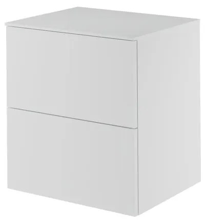 Mobile da bagno sotto lavabo Neo bianco laccato L 60 x H 65 x P 48.3 cm 2 cassetti, lavabo non incluso