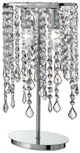 Lumetto breeze cromo e cristalli k9 2 luci attacco e14 25,5x25,5x4...