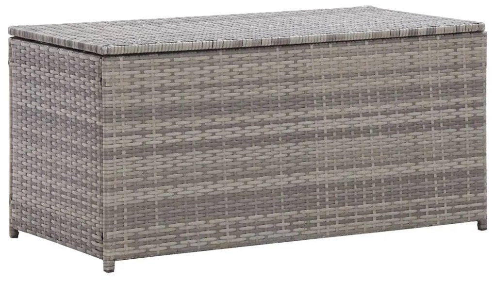 Baule Da Giardino İn Polyrattan 100x50x50 Cm Grigio /