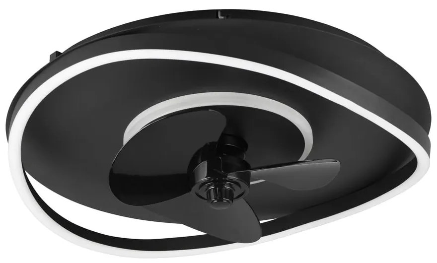 Plafoniera LED nera opaca Sortland – Trio