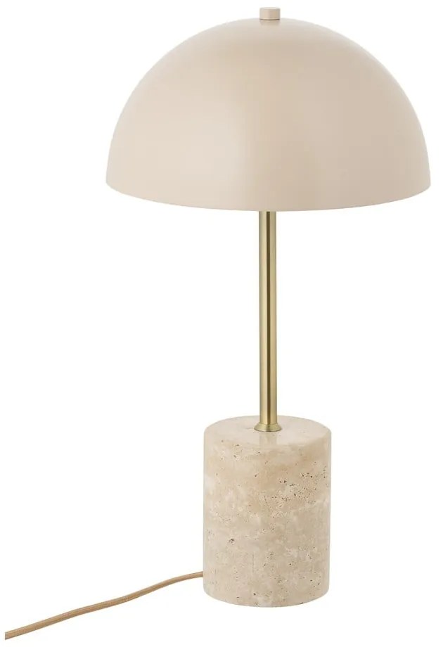 Lampada da tavolo beige con paralume in metallo (altezza totale 45 cm) Sheffield – House Nordic