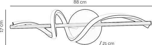 ONLI - Applique a LED TWIST LED/25W/230V 4000K nero