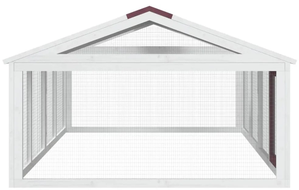 Box per animali moka 200x112,5x74 cm in legno massello di pino